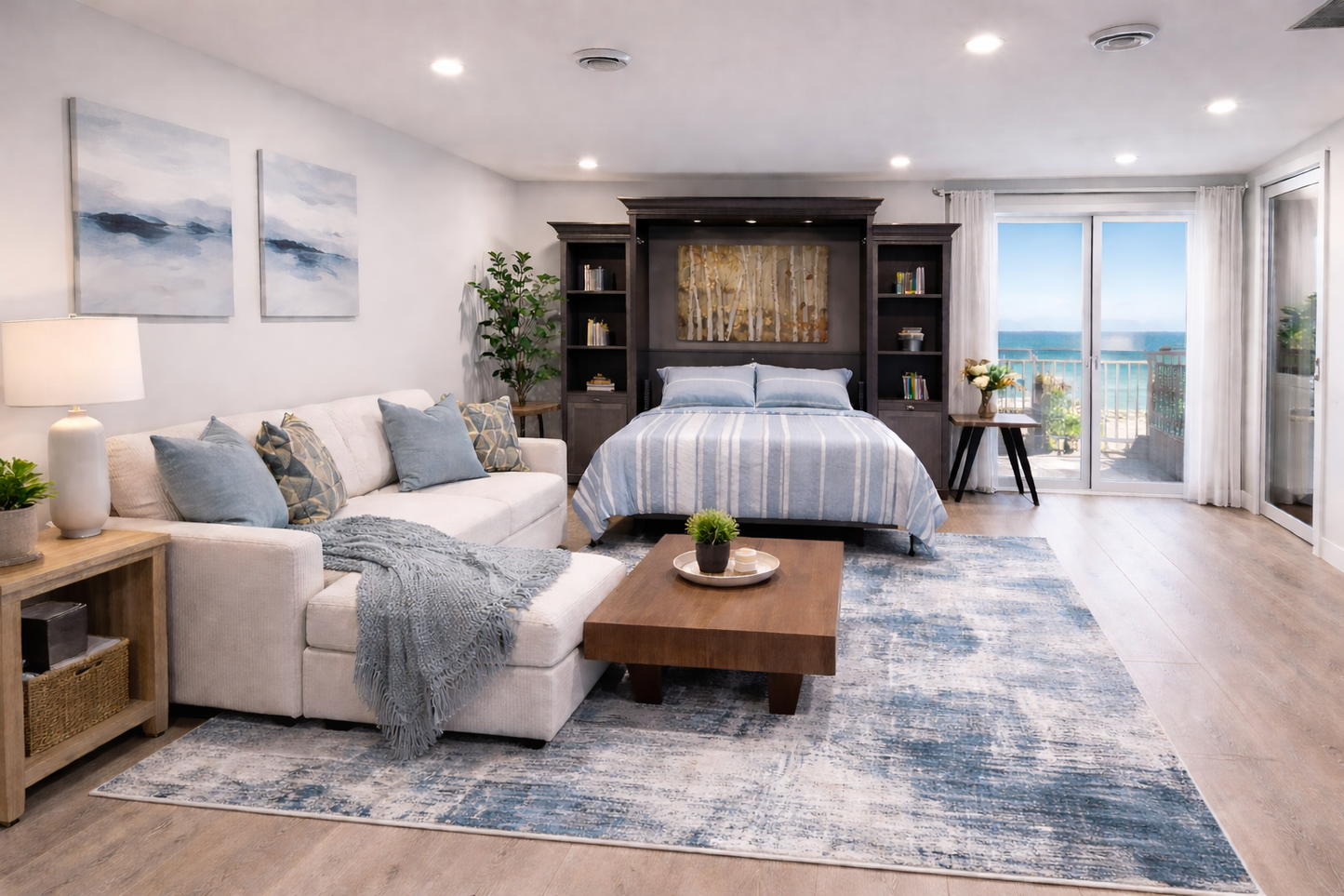 Monte Carlo Wall Bed Complete Unit (Wall Bed and Piers)