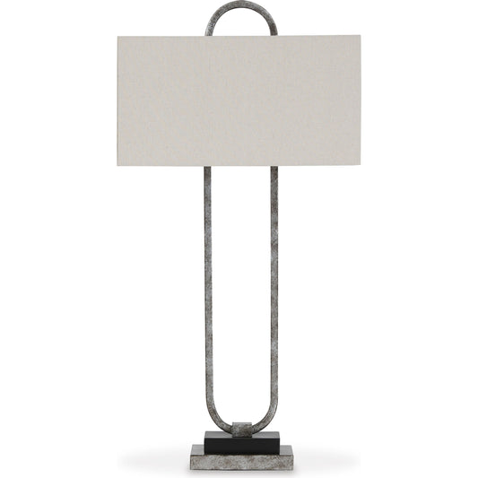 BENNISH TABLE LAMP - ANTIQUE SILVER FINISH