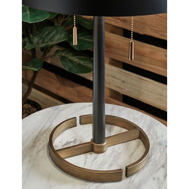 AMADELL TABLE LAMP - BLACK/GOLD FINISH