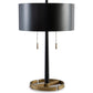 AMADELL TABLE LAMP - BLACK/GOLD FINISH