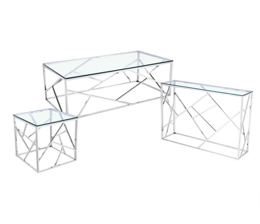 Casa Silver (Pack of 3) - Coffee Table Set