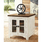 WYSTFIELD END TABLE - WHITE/BROWN