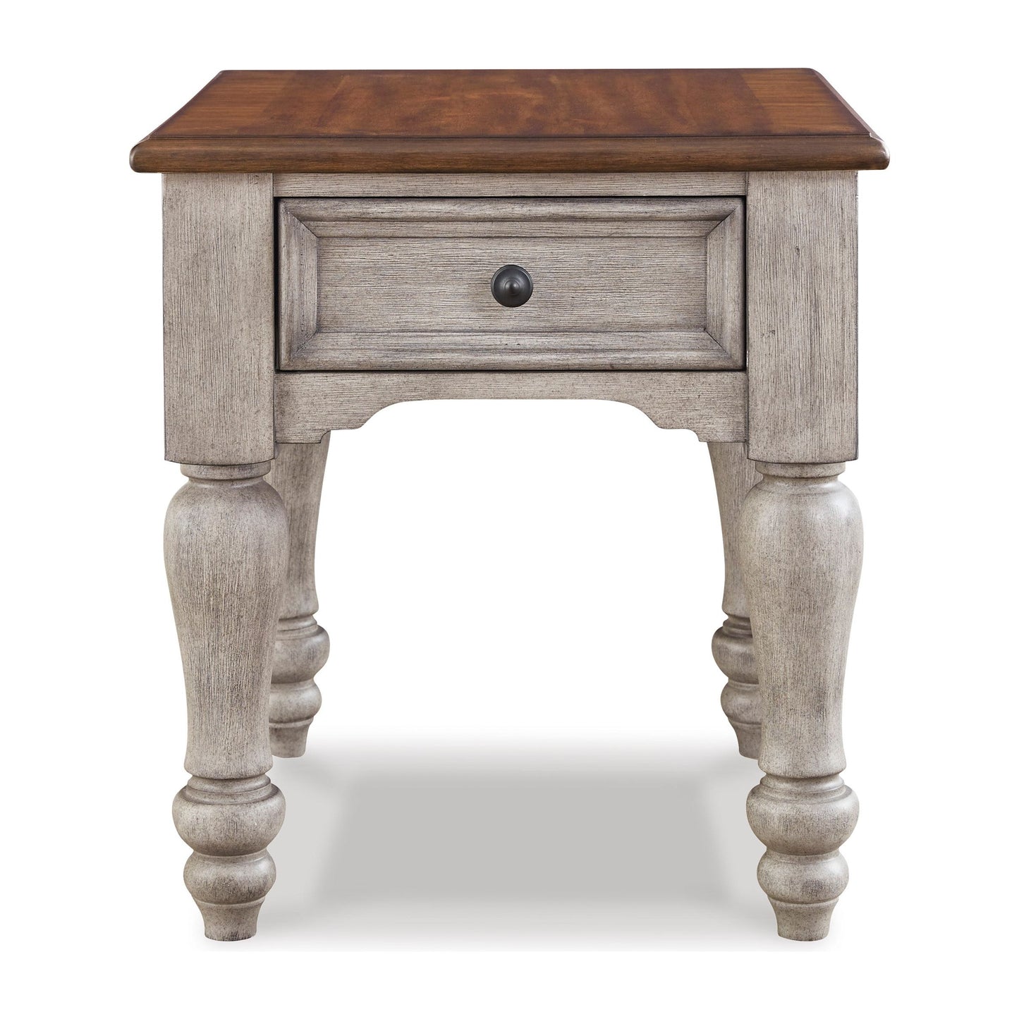 LODENBAY END TABLE - ANTIQUE GRAY/BROWN