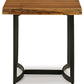 Fortmaine - Brown / Black - Rectangular End Table