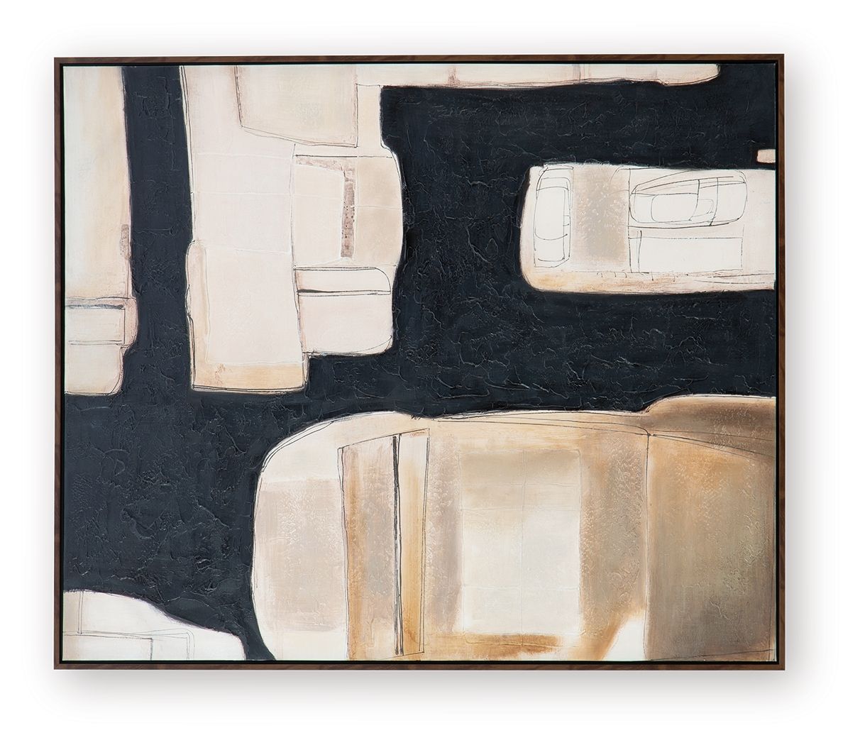 Feyville - Wall Art - Black / Brown / Cream - Fraser Furniture & Mattresses