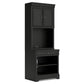 Beckincreek - Black - Bookcase With Door Hutch