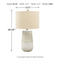 Shavon - Beige / White - Ceramic Table Lamp