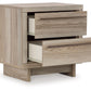 Hasbrick - Tan - Two Drawer Night Stand