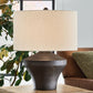Dolanham - Metal Table Lamp - Distressed Brown - Fraser Furniture & Mattresses