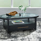 Winbardi - Black - Oval Cocktail Table