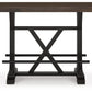 Valebeck - Rect Dining Room Counter Table With Wine Rack