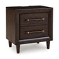 Dantenton - Two Drawer Night Stand - Merlot