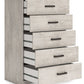 Shawburn - Whitewash - Five Drawer Chest