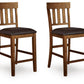 Ralene - Upholstered Barstool (Set of 2) - Medium Brown - Fraser Furniture & Mattresses