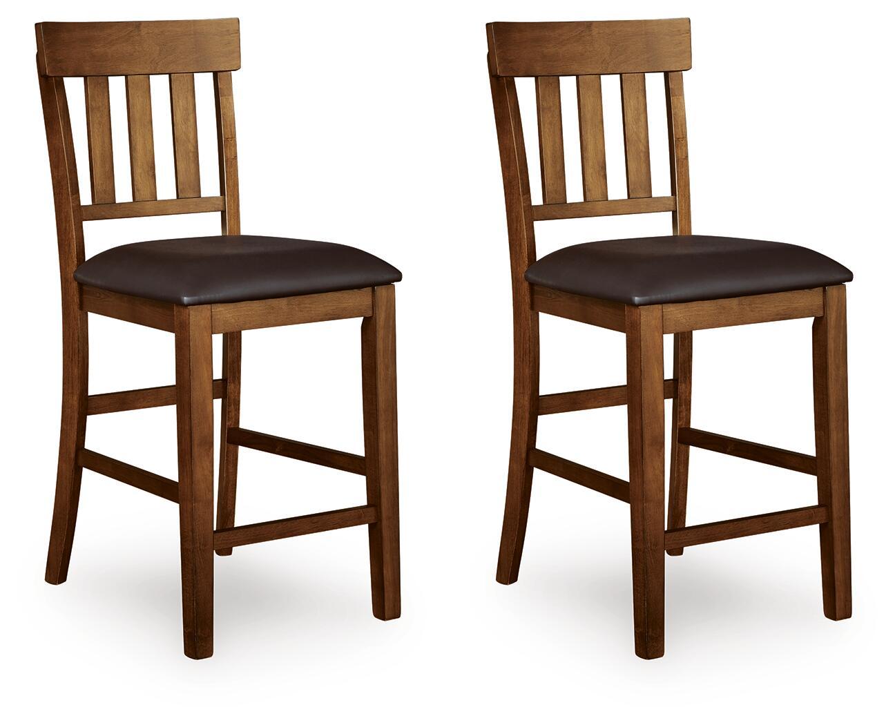Ralene - Upholstered Barstool (Set of 2) - Medium Brown - Fraser Furniture & Mattresses