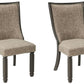 Tyler Creek - Dining UPH Side Chair (Set of 2) - Framed Back - Black / Grayish Brown - Fraser Furniture & Mattresses
