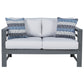 Amora - Charcoal Gray - 6 Pc. - Lounge Set