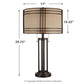 Hanswell - Metal Table Lamp  - Dark Brown