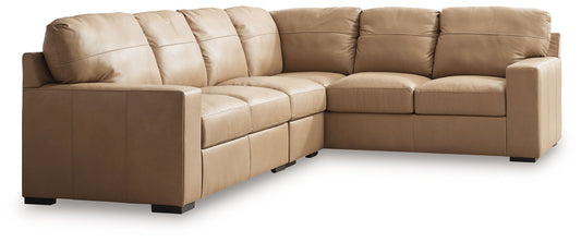 Bandon - Toffee - 3-Piece Sectional With Laf Loveseat - Leather Match