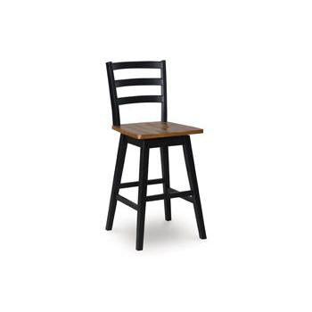 Wildenauer - Tall Swivel Barstool (Set of 2) - Brown / Black