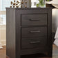 Brinxton - Charcoal - Two Drawer Night Stand