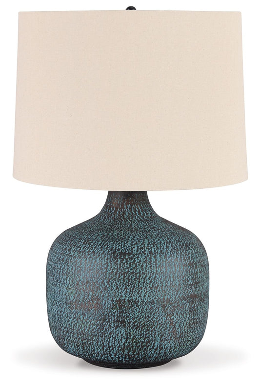Malthace - Metal Table Lamp  - Patina - Fraser Furniture & Mattresses