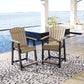 Fairen Trail - Barstool (Set of 2) - Black / Driftwood