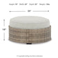 Calworth - Beige - Ottoman With Cushion