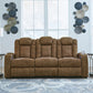 Wolfridge - 2 Pc. - Power Reclining Sofa, Power Reclining Loveseat With Console - Brindle