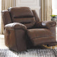 Stoneland - Chocolate - Power Rocker Recliner - Faux Leather