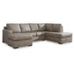 Amuleto - Desert - 2-Piece Sectional With Raf Corner Chaise - Leather Match