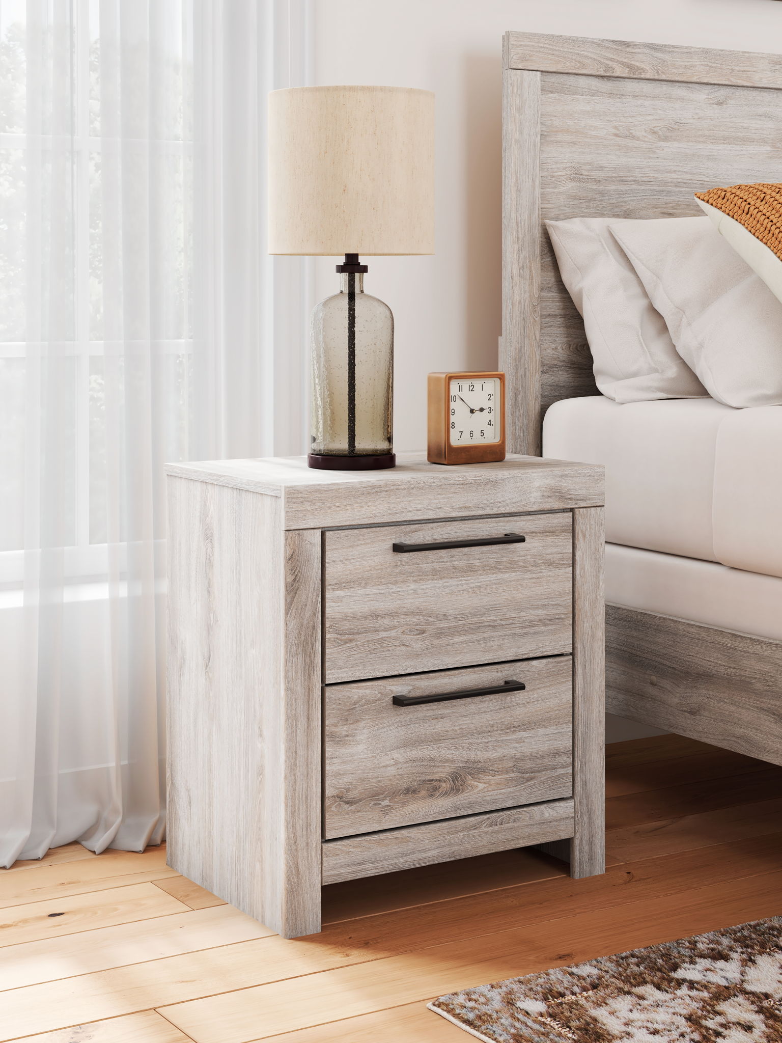 Broachmyn - Two Drawer Night Stand - Fraser Furniture & Mattresses