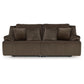 Top Tier - Chocolate - 2-Piece Sectional Reclining Loveseat