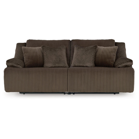 Top Tier - Chocolate - 2-Piece Sectional Reclining Loveseat