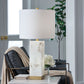 Linderfield - White / Gold Finish - Alabaster Table Lamp