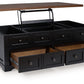 Wildenauer - Brown / Black - Lift Top Cocktail Table