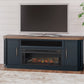 Landocken - Two-tone - 83" TV Stand With Electric Fireplace