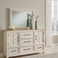 Shaybrock - Antique White / Brown - Dresser And Mirror