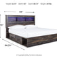 Drystan - Panel Bookcase Bed