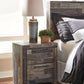 Derekson - Two Drawer Night Stand - Multi Gray