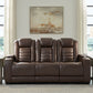 High Impact - Power Reclining Sofa / Adj Headrest - Tobacco