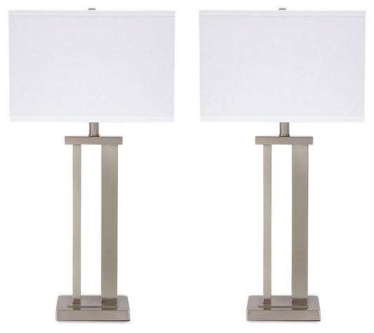 Aniela - Metal Table Lamp Set - Fraser Furniture & Mattresses