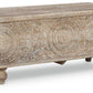 Fossil Ridge - Storage Bench - Beige - Fraser Furniture & Mattresses