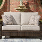 Monterey Point - Loveseat With Cushion - Dark Brown