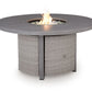 Half Moon Beach - Round Fire Pit Table - Gray