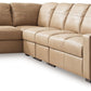 Bandon - Toffee - 4-Piece Sectional With Raf Loveseat - Leather Match