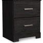 Belachime - Two Drawer Night Stand - Charcoal