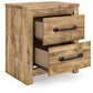 Maystonna - Two Drawer Night Stand - Brown - Fraser Furniture & Mattresses