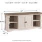 Havalance - Extra Large TV Stand - 2 Doors - Brown / Beige