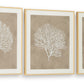 Hendridge - Taupe / White - Wall Art Set (Set of 3)
